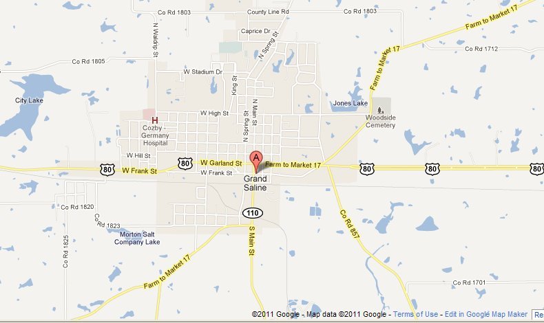 Grand Saline Map